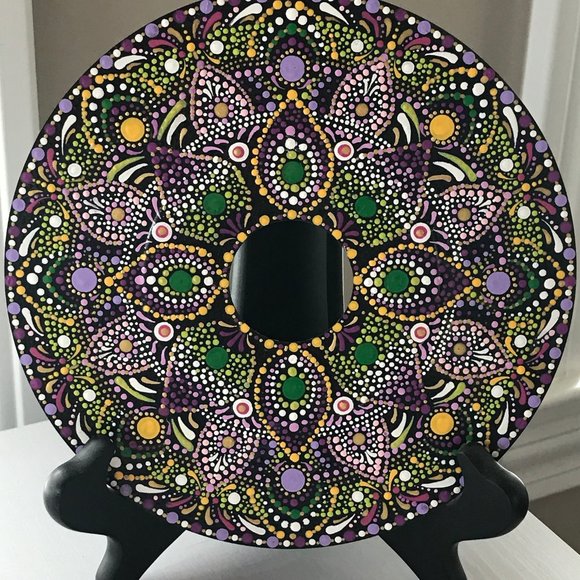 Hand Painted 45 Record - Mandala / Dot Art - Picture 3 of 5